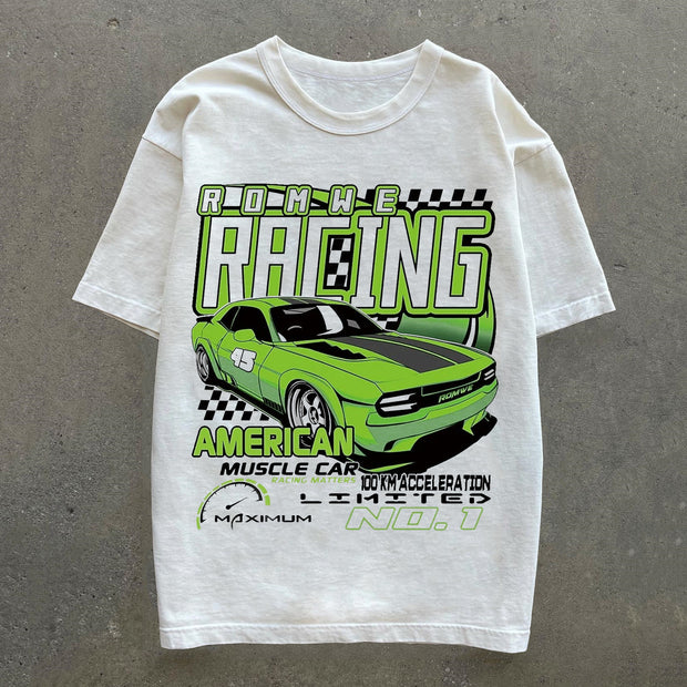 Racing Print Short Sleeve T-Shirt
