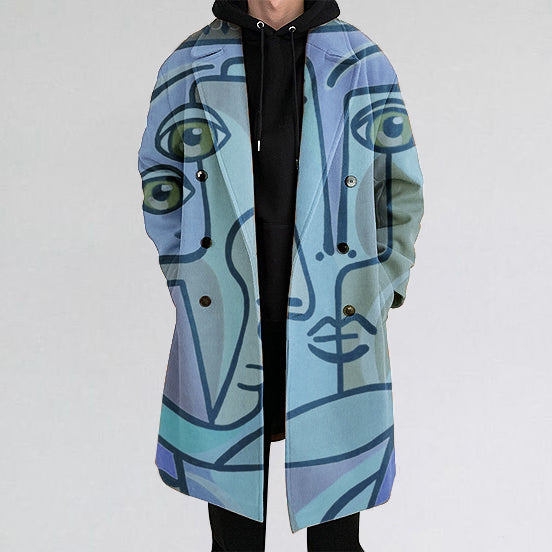 Abstract art casual street long-sleeved coat