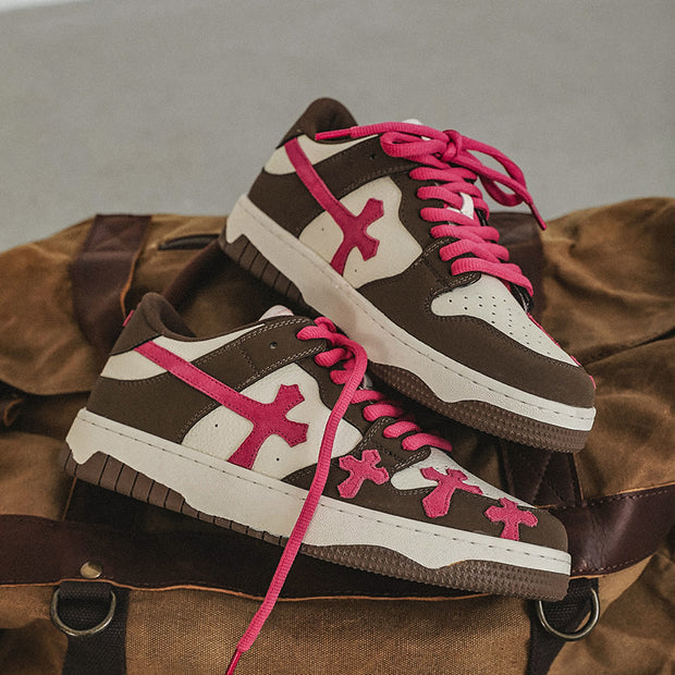 Pink God Cross Street Trend Sneakers
