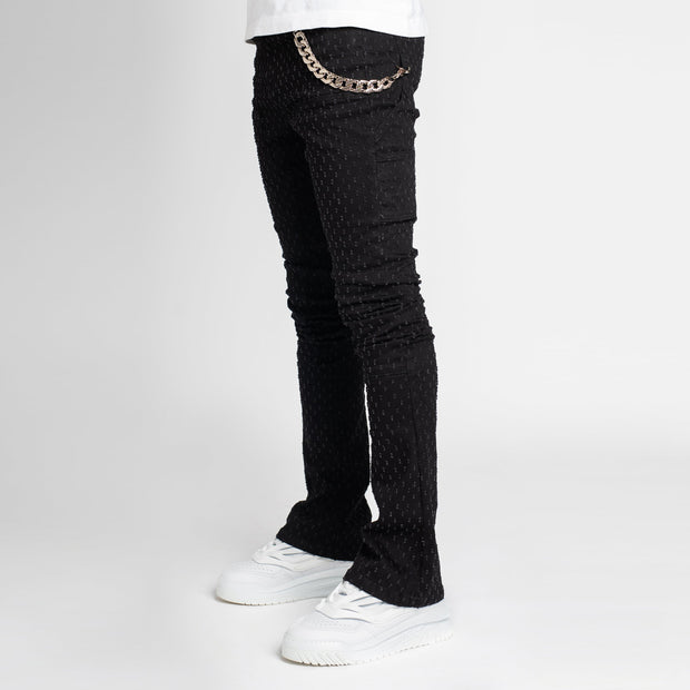 Casual street stacked denim trousers