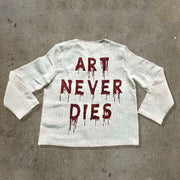 Young Thug Art Never Die Print Long Sleeve Tapestry Sweatshirt