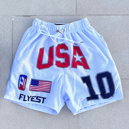 Stylish casual flag print shorts