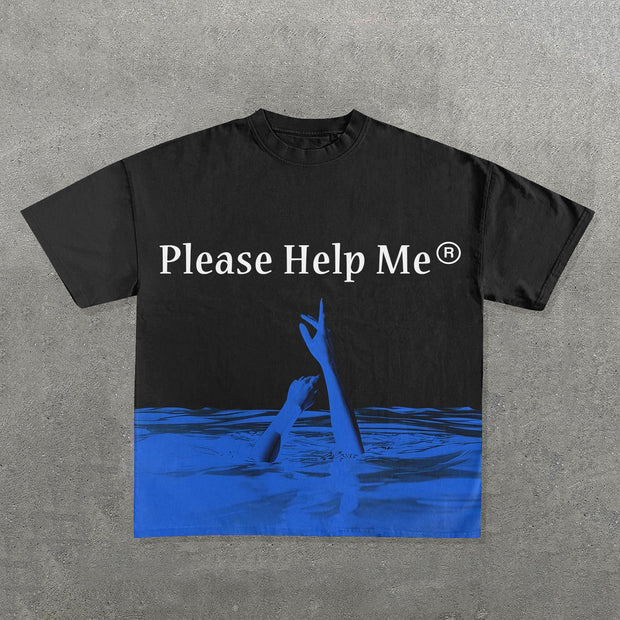 Please Help Me Print Short Sleeve T-Shirt