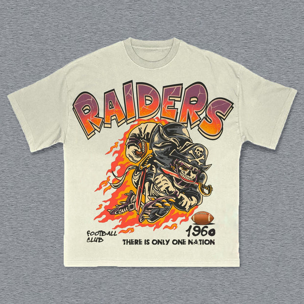 Casual Raiders Print Short Sleeve T-Shirt