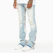 Casual washed street patchwork jeans