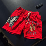 Butterfly Vintage Mesh Shorts