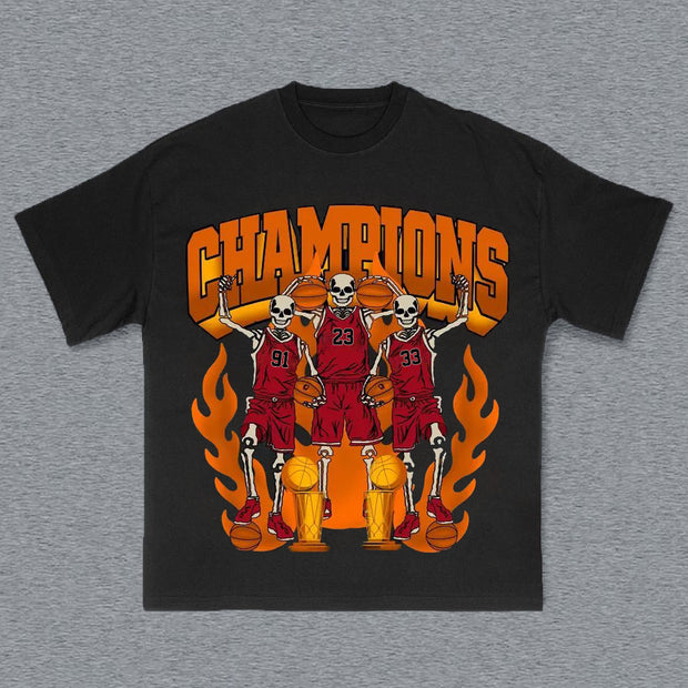 Basketball Champions Print T-Shirt