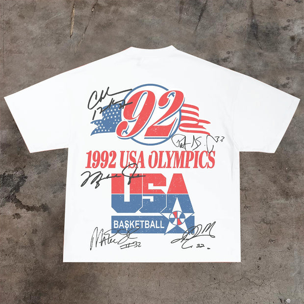 USA basketball team print T-shirt