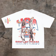 USA basketball team print T-shirt