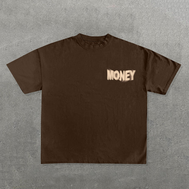 All We Need Is Money Print Short Sleeve T-Shirt
