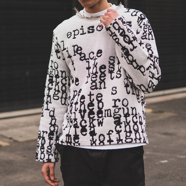 Trendy brand Xi casual fashion round neck tapestry sweatshirt