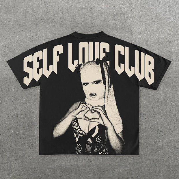 Self Love Club Print Short Sleeve T-Shirt