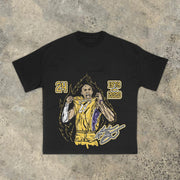 Basketball Print Hip Hop Street Short Sleeve T-Shirt