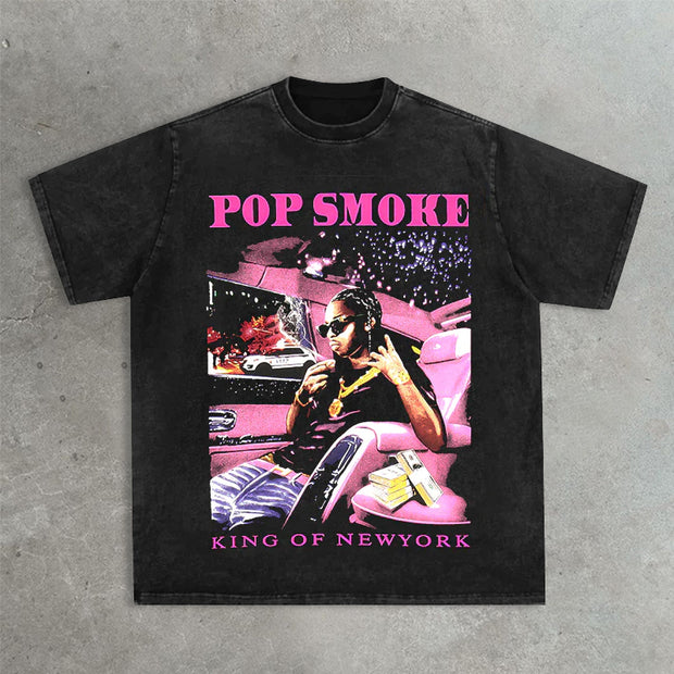 Pop Smoke New York Kings Print T-Shirt
