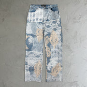 Retro hip-hop trendy casual and comfortable jeans