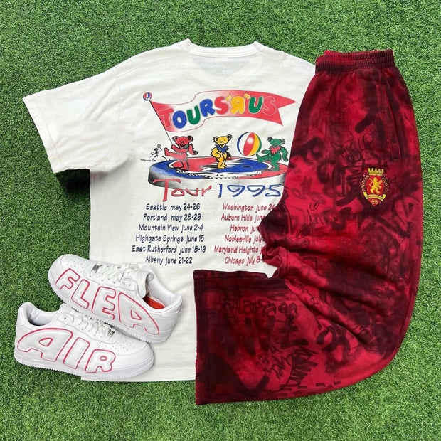 Tour R Us Print T-shirt Sweatpants Two Piece Set