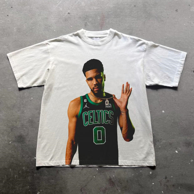 Celtics No.0 Print Short Sleeve T-Shirt