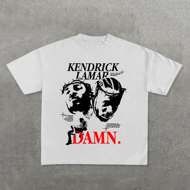 Casual Kendrick Lamar Print Short Sleeve T-Shirt