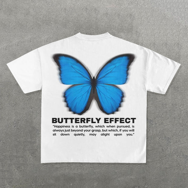 Butterfly Effect Print Short Sleeve T-Shirt