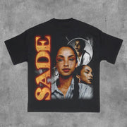 Personalized Basics Sade Adu Print Short Sleeve T-Shirt