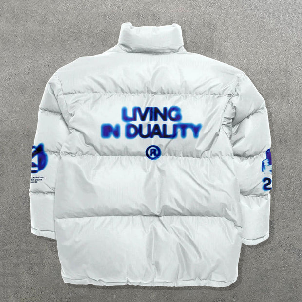 Duality Printed Long Sleeve Winter Warm Down Jacket