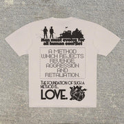 Touch the world with love Casual street T-shirt