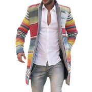 Men's Fashion Rainbow Printed Jacket
