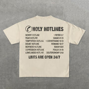 Holy Hotlines Print Short Sleeve T-shirt