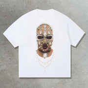 Gemstone hooded printed cotton T-shirt