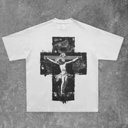 God Is The Only Hope Print Short Sleeve T-Shirt