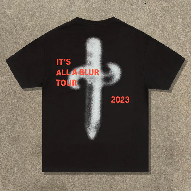 Savage holy sword printed T-shirt