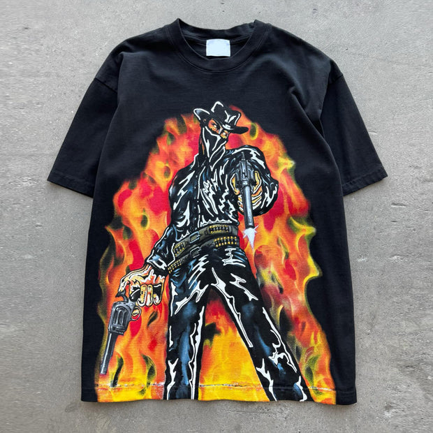 Stylish Retro Skull Print T-Shirt