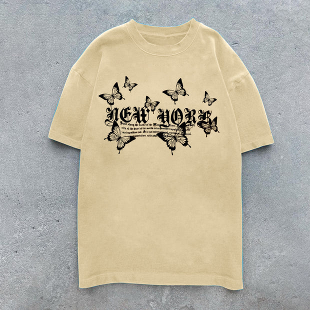 butterfly vintage art print T-shirt