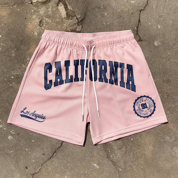 Tide brand retro street mesh shorts