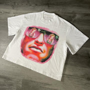Casual street printed cotton T-shirt