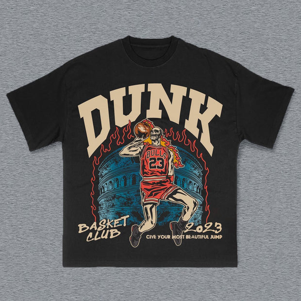 Basket Club Dunk Print Short Sleeve T-Shirt