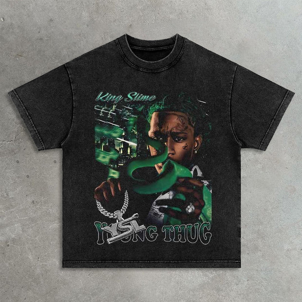Rapper snake print T-shirt