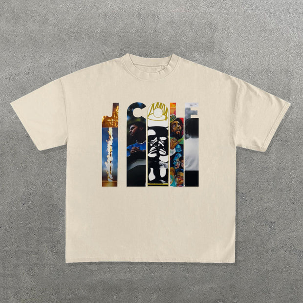 J. Cole Music Album Print Short Sleeve T-Shirt