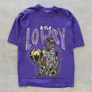 Sleek Preppy Print Skull T-Shirt