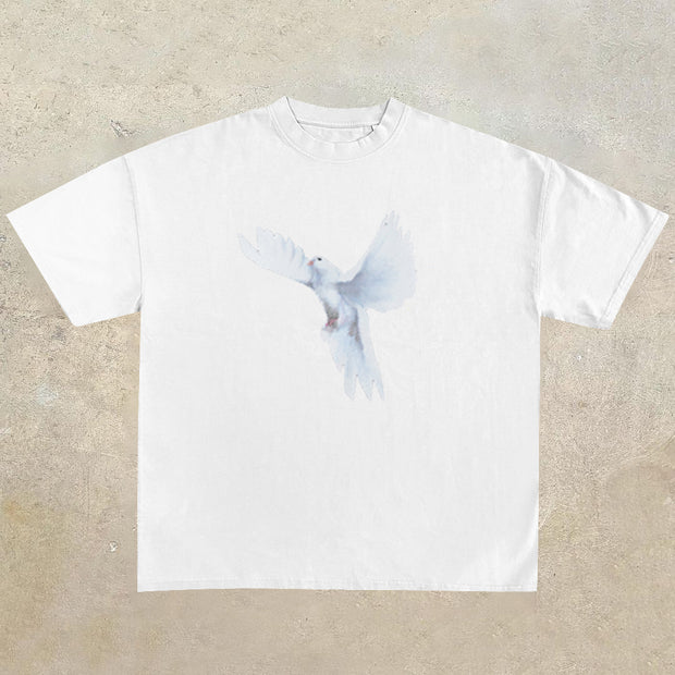 Casual Liberty Dove Print Short Sleeve T-Shirt