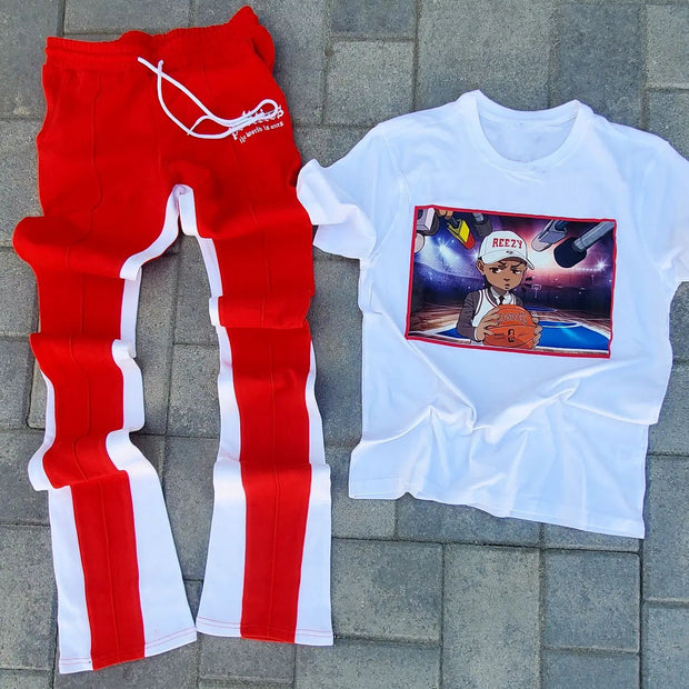 Street basketball T-shirt and trousers two-piece suit