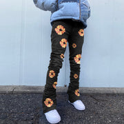 Hip hop flame kapok jeans fashionable trousers