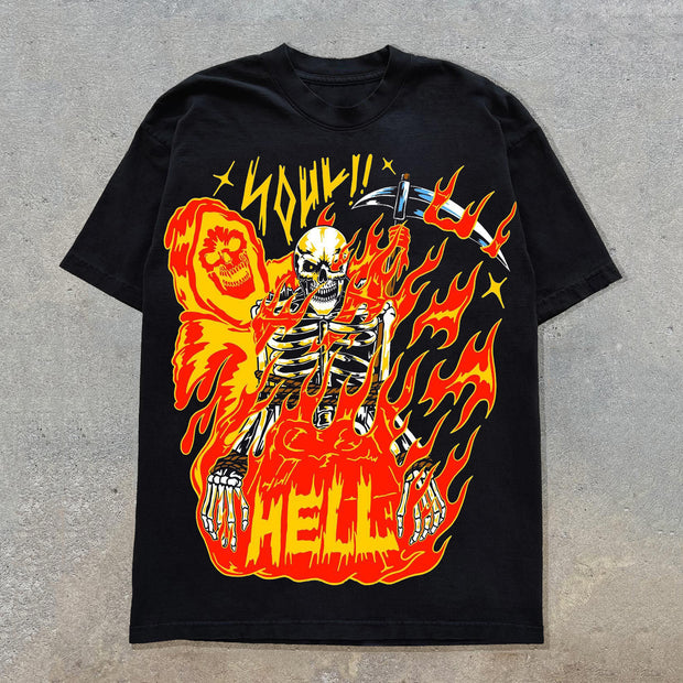 Soul Hell Print Short Sleeve T-Shirt