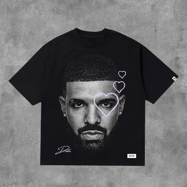 Drake Print Short Sleeve T-Shirt