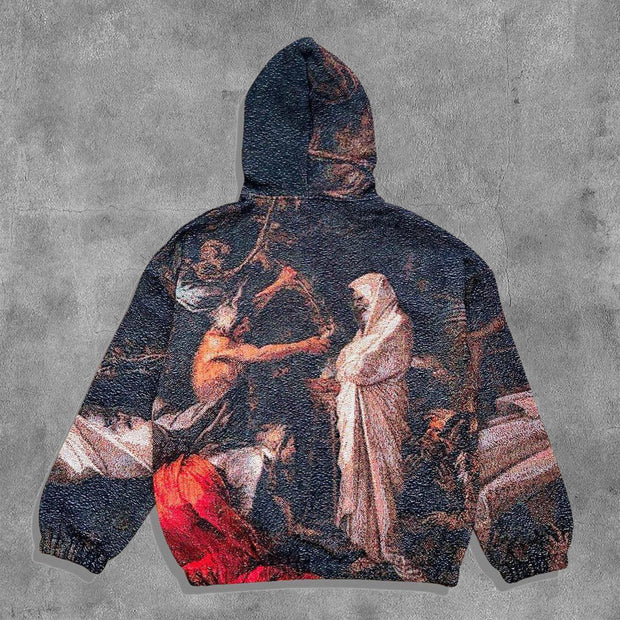 Witch Of Endor Print Long Sleeve Tapestry Hoodies