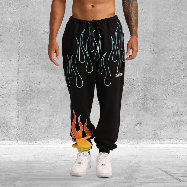 Retro Flame Fashion Casual Drawstring Pants