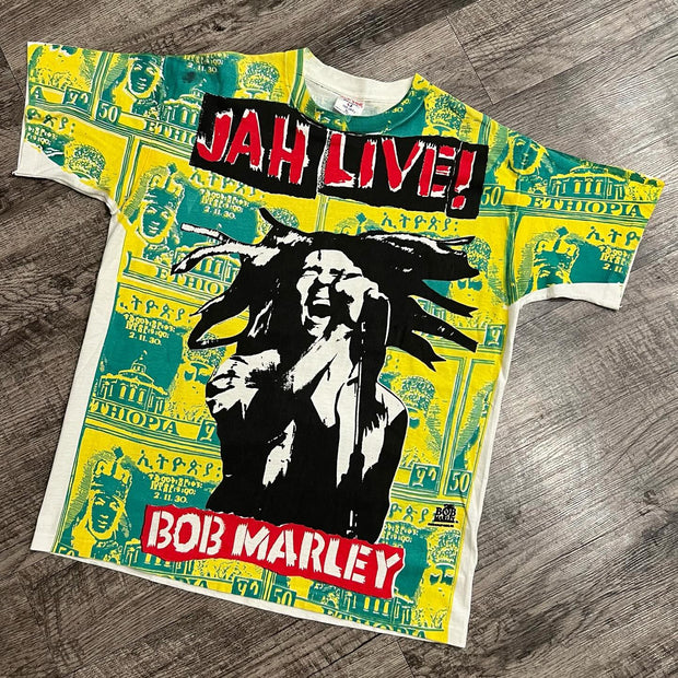 Marley rock all over print cotton T-shirt