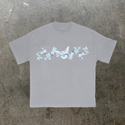 Sakura Dove Print Short Sleeve T-Shirt