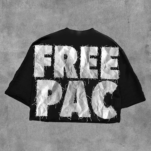 Free Pac Printed Three-quarter Sleeve T-shirt