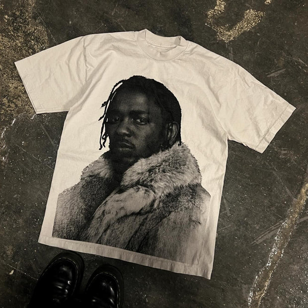 King Kendrick Print Short Sleeve T-shirt